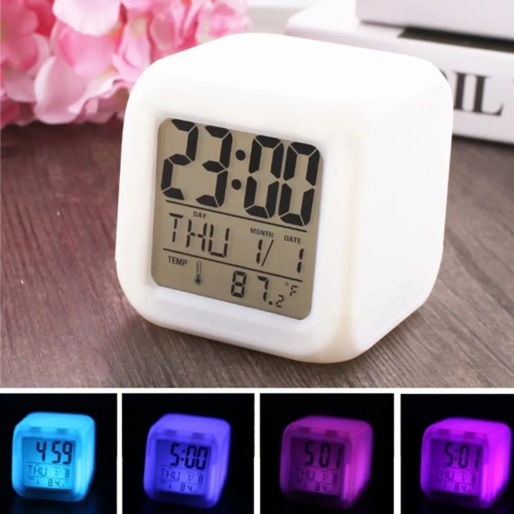 Reloj Despertador Digital Forma de Cubo Personalizable - Emotions