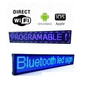 Cartel Led Programable Luminoso Wifi Dinámico Azul 1 Metro